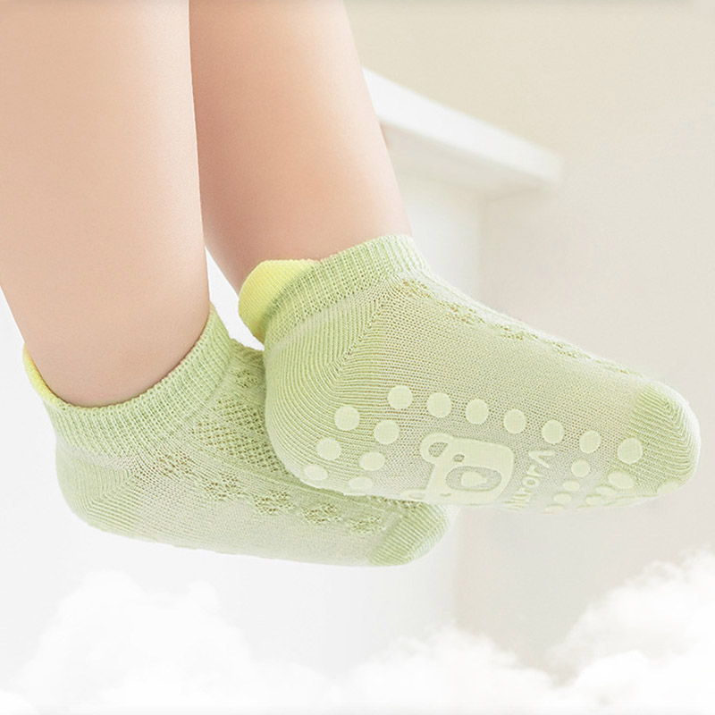 AliExpress 5 Pairs Kids Non-Slip Socks Cute Cartoon Bear Pattern Children Boys Girls Baby Toddler Floor Socks Comfortable Breathable, view 4
