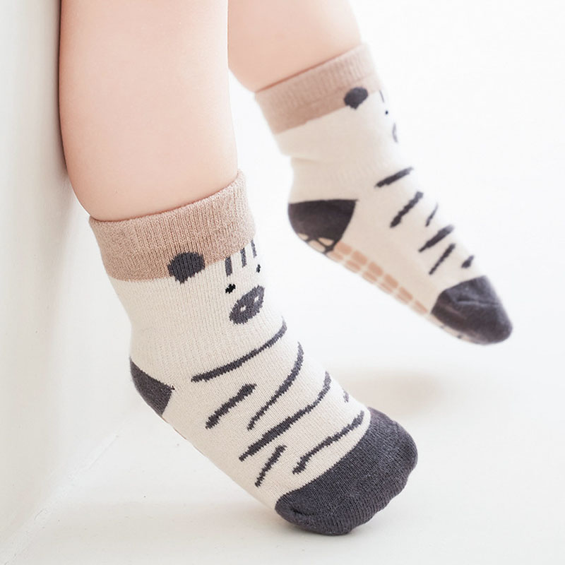 AliExpress 5 Pairs Kids Non-Slip Socks Cute Cartoon Pattern Baby Boys Girls Floor Socks Comfortable Breathable for Toddler Children, view 4