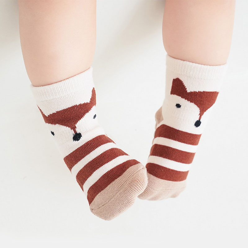 AliExpress 5 Pairs Kids Non-Slip Socks Cute Cartoon Pattern Baby Boys Girls Floor Socks Comfortable Breathable for Toddler Children, view 5