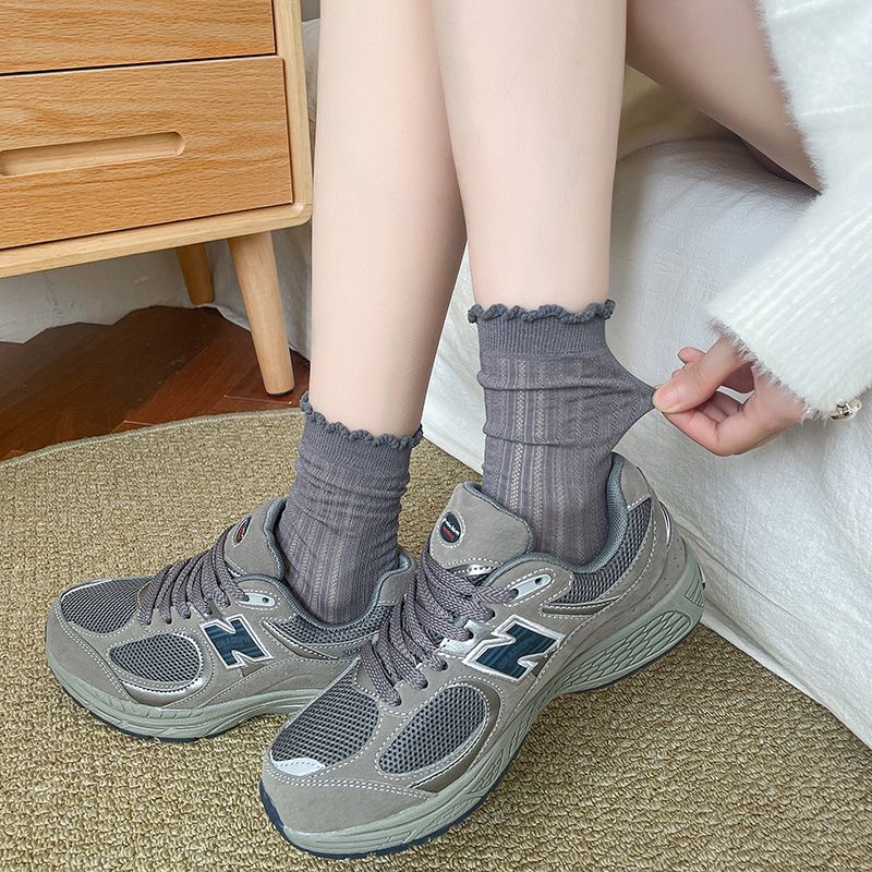 AliExpress 5-Pair Women's Hollow Mesh Tube Socks, view 3