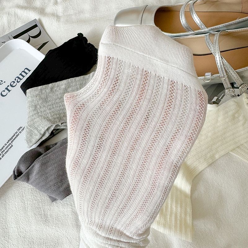 AliExpress 5-Pair Women's Hollow Mesh Tube Socks, view 5