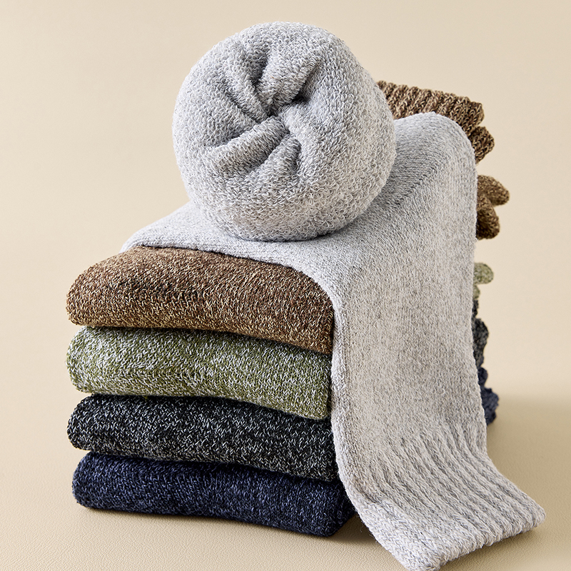 AliExpress 5 Pairs Man Winter Warm Socks Man's Outdoor Long Socks Cold Resistant Frost Proof Snow Socks Men's Thick Floor Socks Towel Socks, view 4