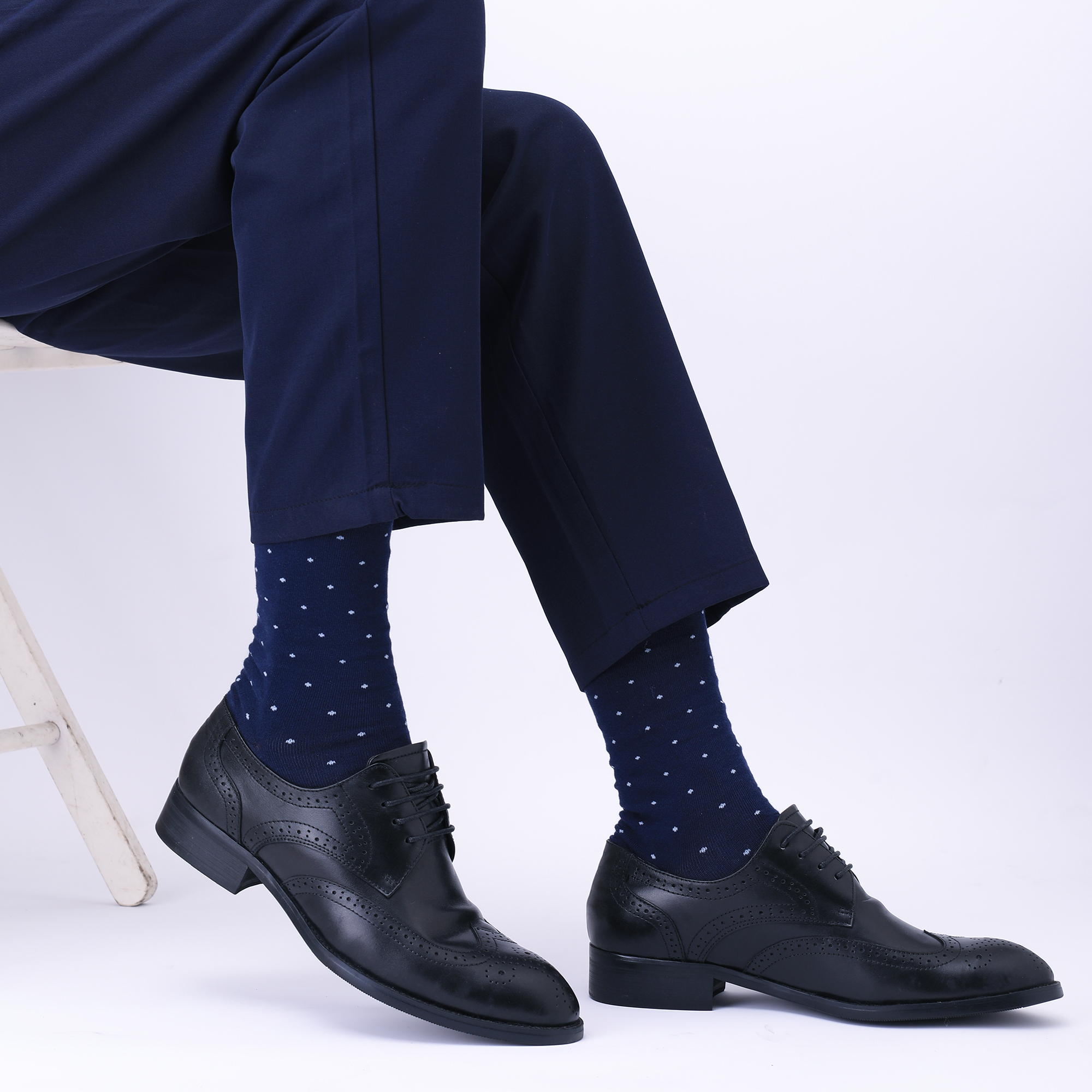 AliExpress 5 Pairs Mens Dress Socks Plus Large Size,High Quality Combed Cotton Crew Socks,Black Cool Argyle Breathable Casual Socks for Men, view 3