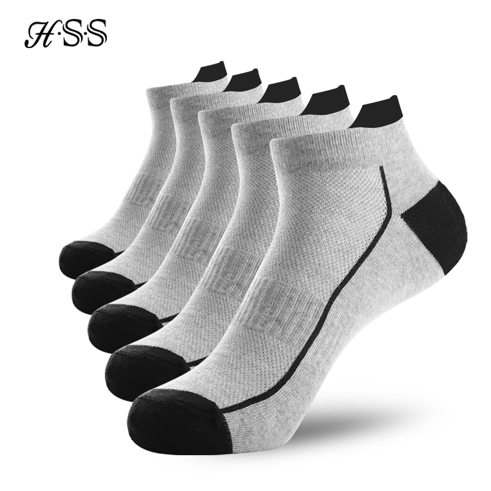 AliExpress 5 Pairs organic cotton men socks thin knit mesh ankle socks summer fitness breathable quick dry short sock for cycling Plus size