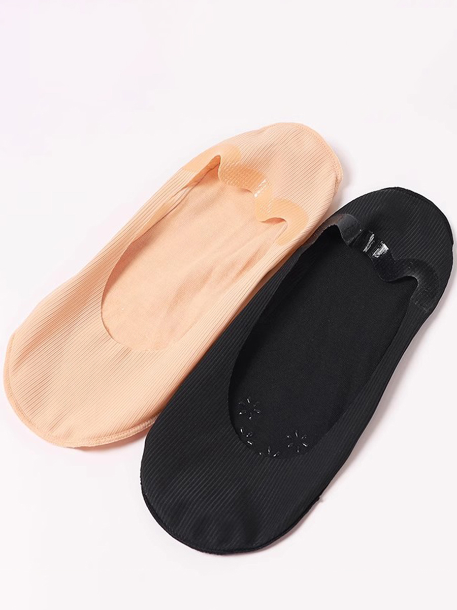 AliExpress 5 Pairs Socks Women's Summer Invisible Short Ankle Foot No-show Low Cut Silicone Non-slip Black Boat Socks, view 2