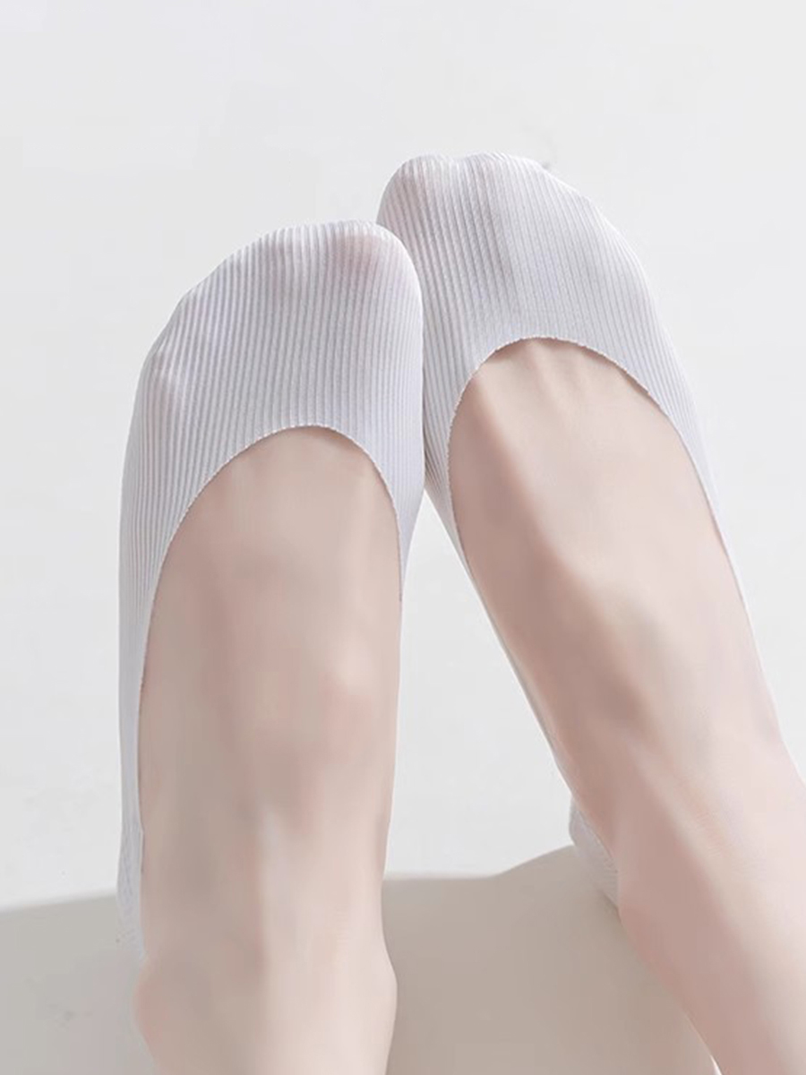 AliExpress 5 Pairs Socks Women's Summer Invisible Short Ankle Foot No-show Low Cut Silicone Non-slip Black Boat Socks, view 5