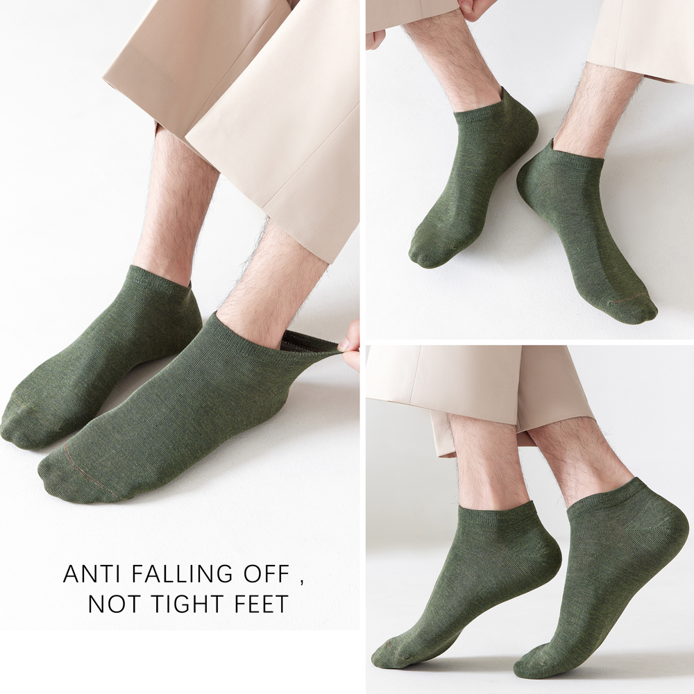 AliExpress 5 Pairs Spring Summer Thin Men's Bamboo Fiber Socks Short High Quality New Casual Breatheable Anti-Bacterial Man Ankle Socks Men, view 3