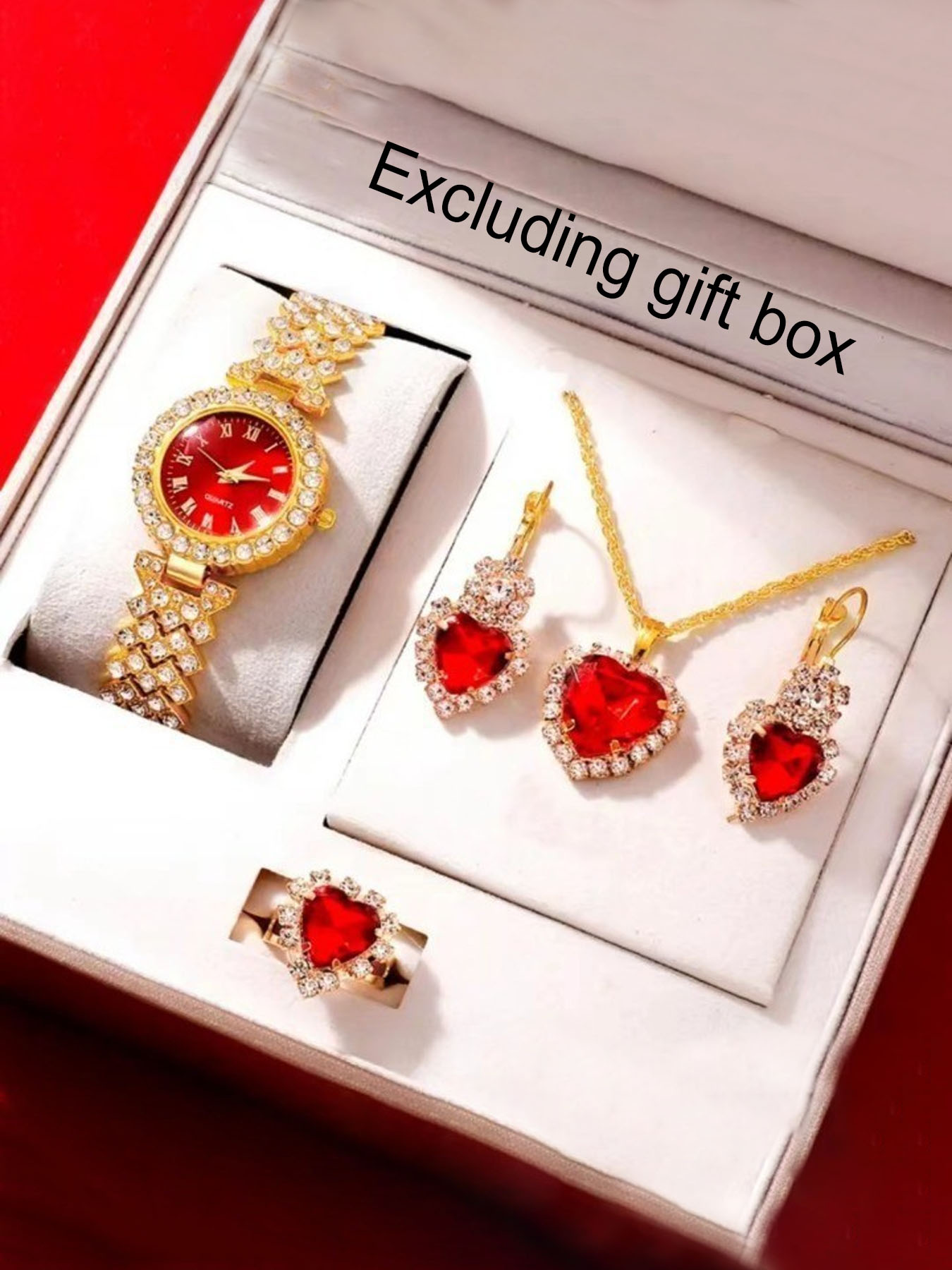 AliExpress 5-Piece Gemstone Women's Quartz Watch Set