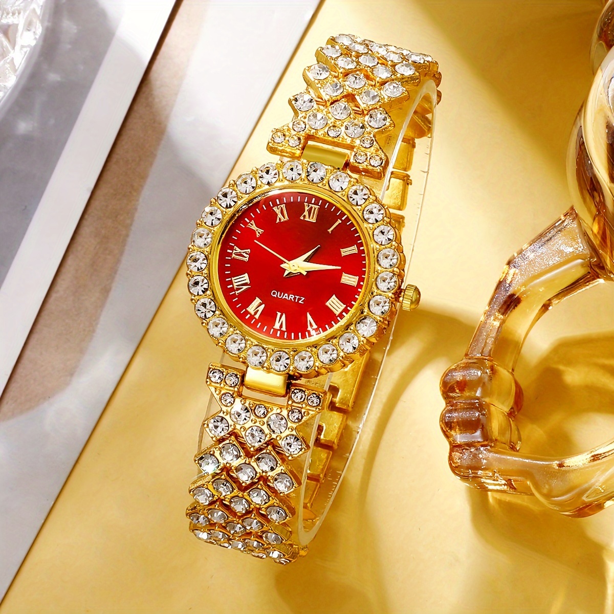AliExpress 5-Piece Gemstone Women's Quartz Watch Set, view 2
