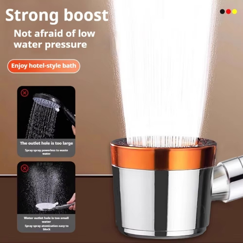 AliExpress 5 Spray ABS Portable Shower Head High Pressure Large Flow Spa Filtered Shower Heads with Stop Button Universal Bathroom Nozzle, view 3