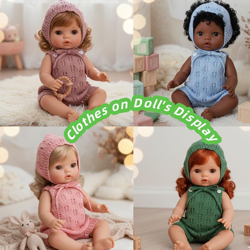 AliExpress 5 Styles Cutest Sweather Outfits for Size 10-12 Inch Bebe Reborn Dolls Soft Touch Feeling Handmade High Quality Clothes With Hat, view 3