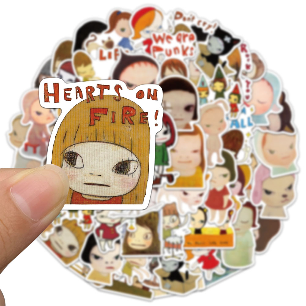 AliExpress 50/100/150PCS Yoshitomo Nara Stickers Cute Handbooks Material Phone Cases Laptop Suitcases Water Cups Waterproof Stickers