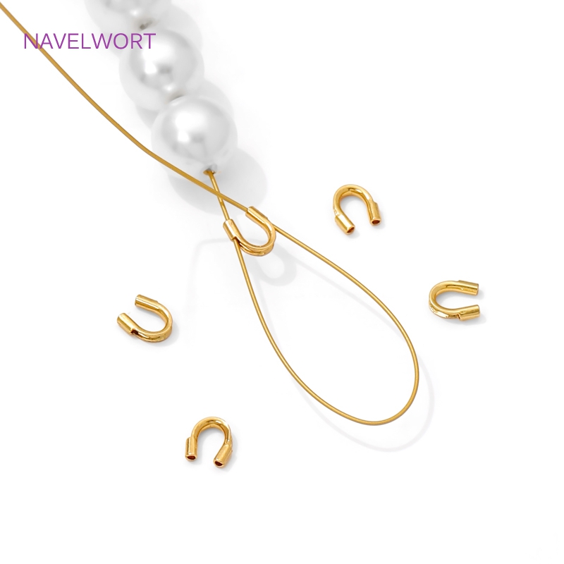 AliExpress 18K Gold Plated Brass U-Shape Wire Guardians, view 3