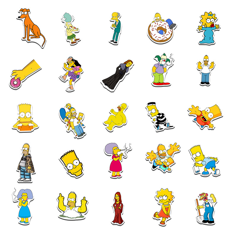 AliExpress 50/100PCS Cartoon Sticker Luggage Skateboard Laptop Waterproof Decorative Graffiti Sticker, view 2