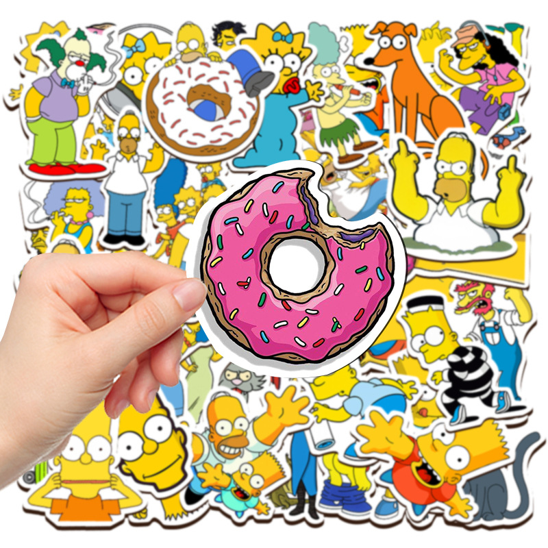 AliExpress 50/100PCS Cartoon Sticker Luggage Skateboard Laptop Waterproof Decorative Graffiti Sticker, view 4