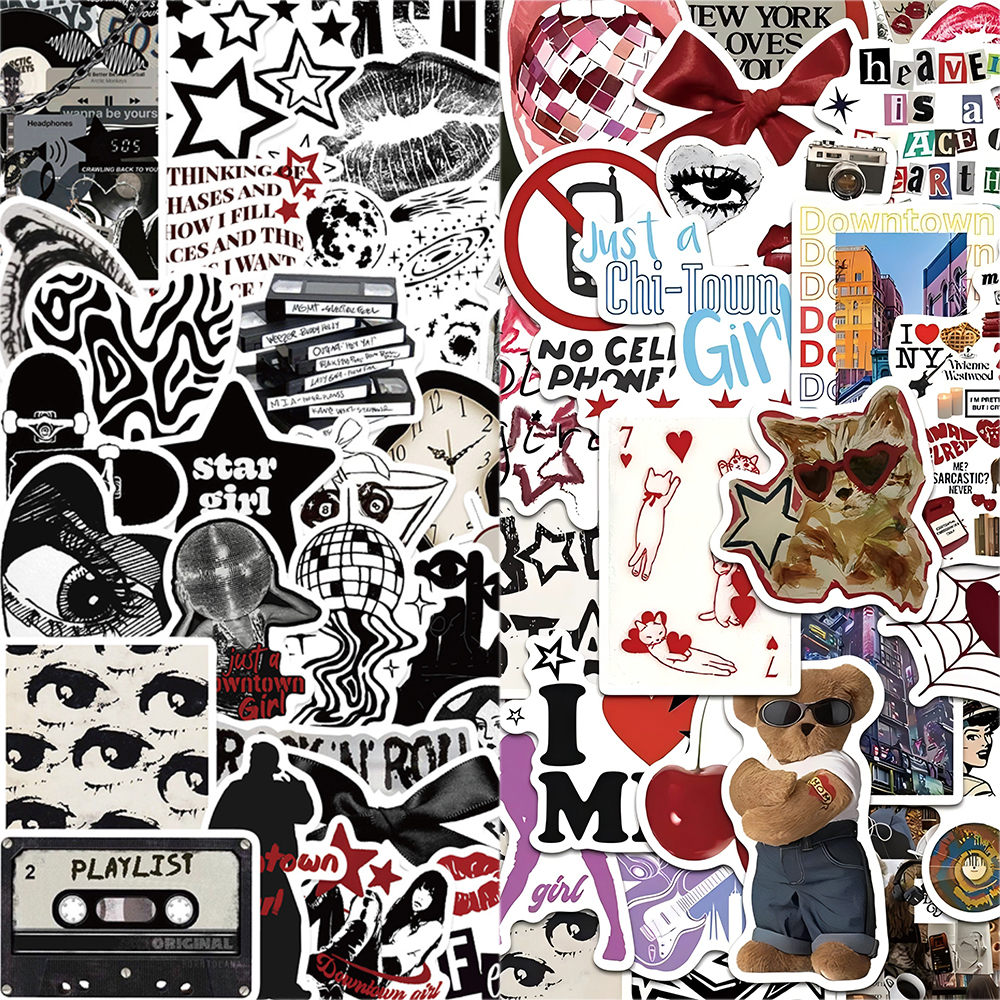 AliExpress 50/100pcs Downtown Girls Aesthetic Stickers Y2K Cartoon Graffiti Decals DIY Phone Laptop Notebook Waterproof Sticker Kids Toys