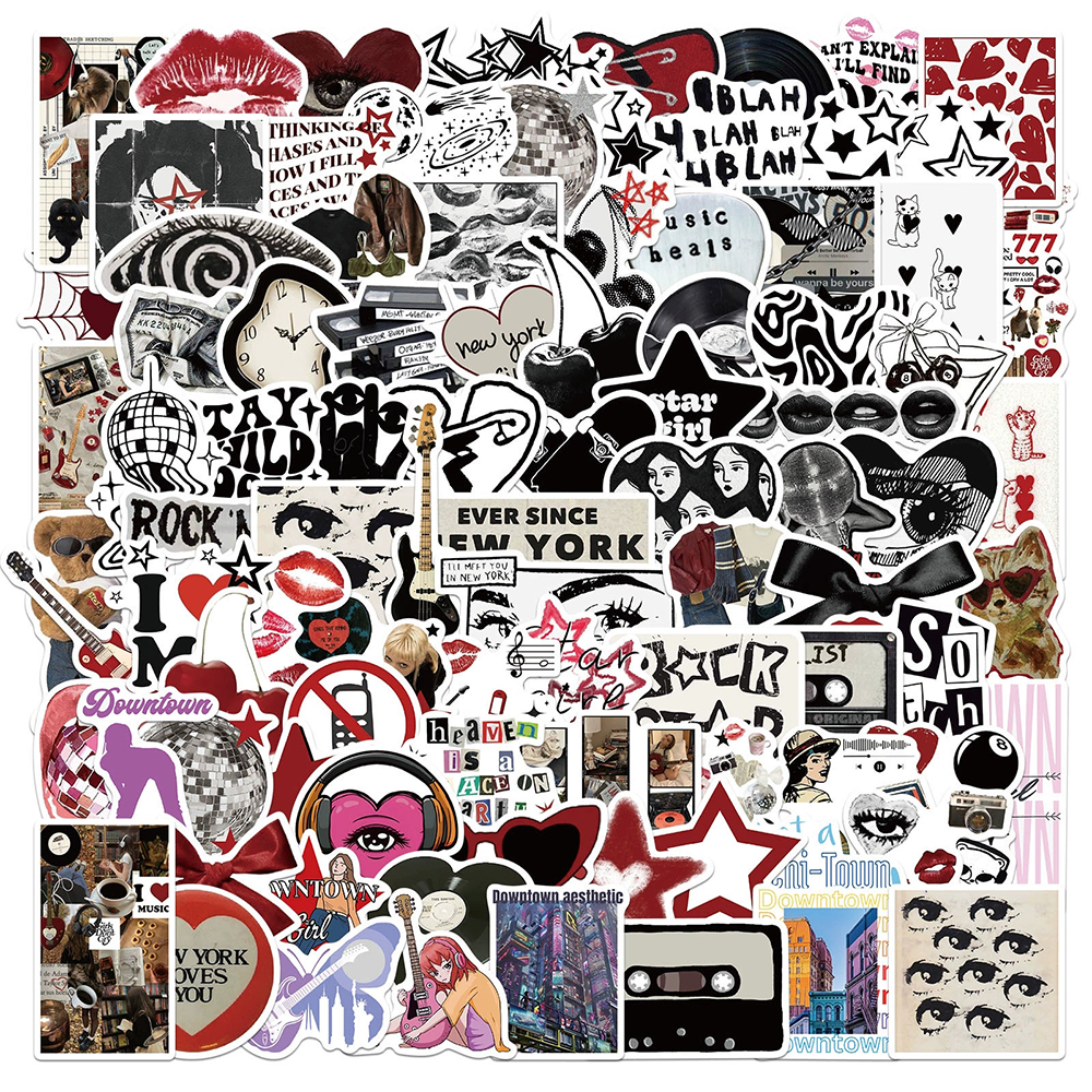 AliExpress 50/100pcs Downtown Girls Aesthetic Stickers Y2K Cartoon Graffiti Decals DIY Phone Laptop Notebook Waterproof Sticker Kids Toys, view 6