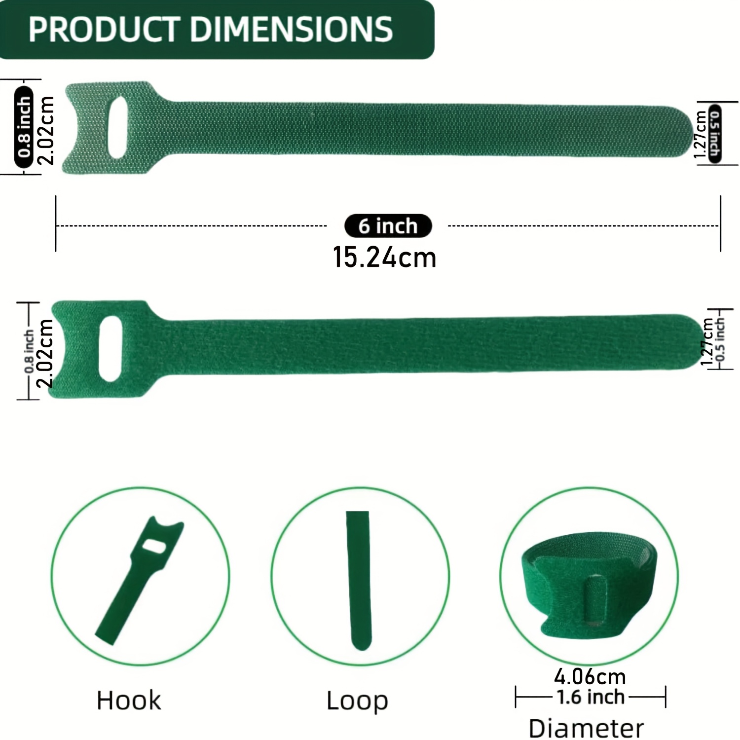 AliExpress 50/100pcs Reusable Adjustable Non-Slip Nylon Plant Ties with Hook and Loop Fasteners, Ideal for Gardening Applications, view 3