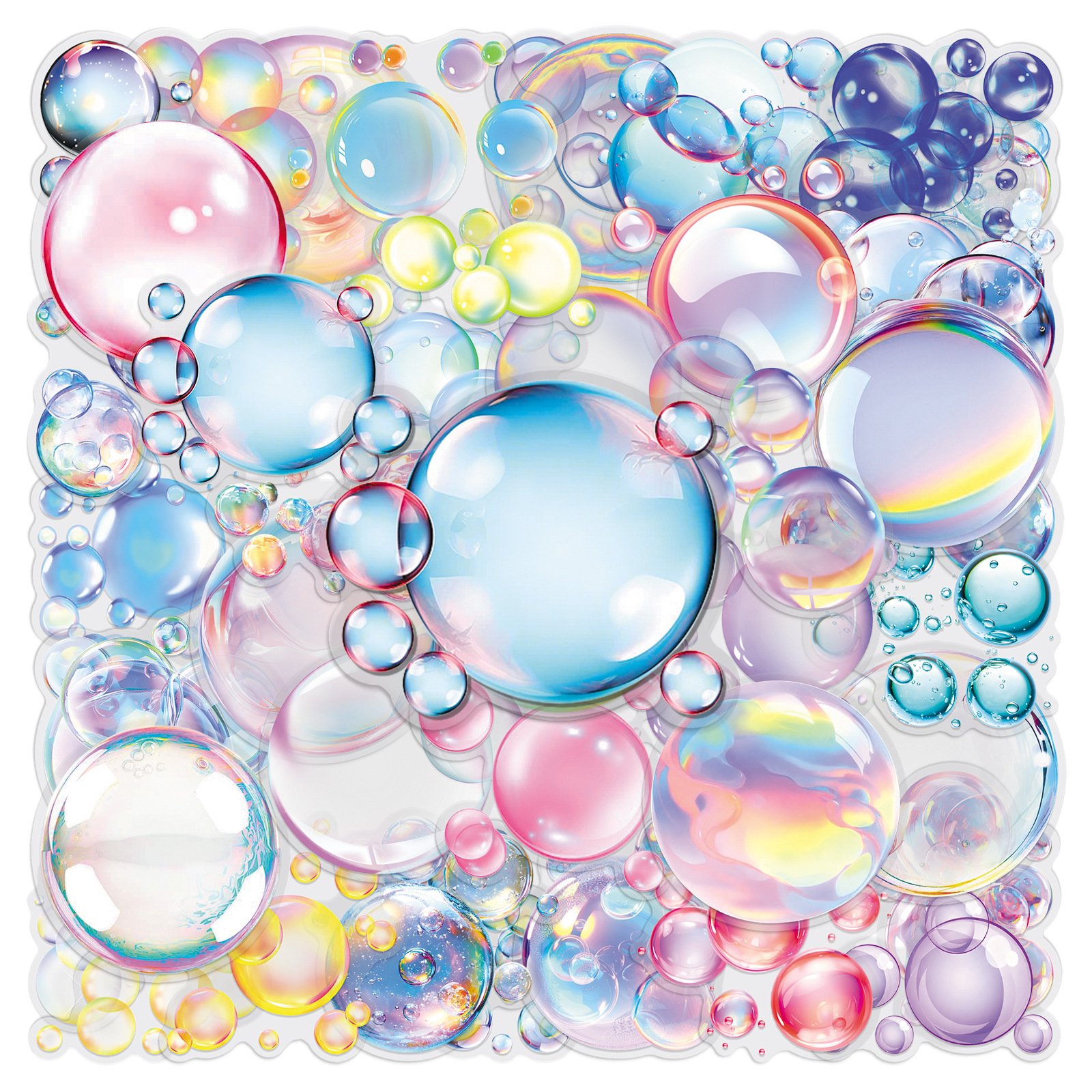 AliExpress 50/100PCS Transparent PET Bubble Stickers Colorful Small Fresh Cartoon Waterproof Decoration DIY Computer Stickers