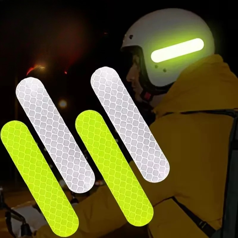 AliExpress 50/10PCS Helmet Safety Warning Reflective Stickers Strip Waterproof High Visibility Reflector Tape For Night Riding Walking Car, view 2