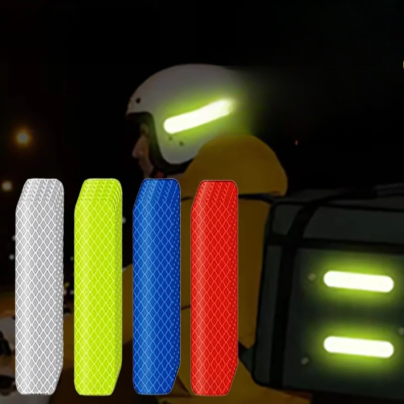 AliExpress 50/10PCS Helmet Safety Warning Reflective Stickers Strip Waterproof High Visibility Reflector Tape For Night Riding Walking Car, view 3