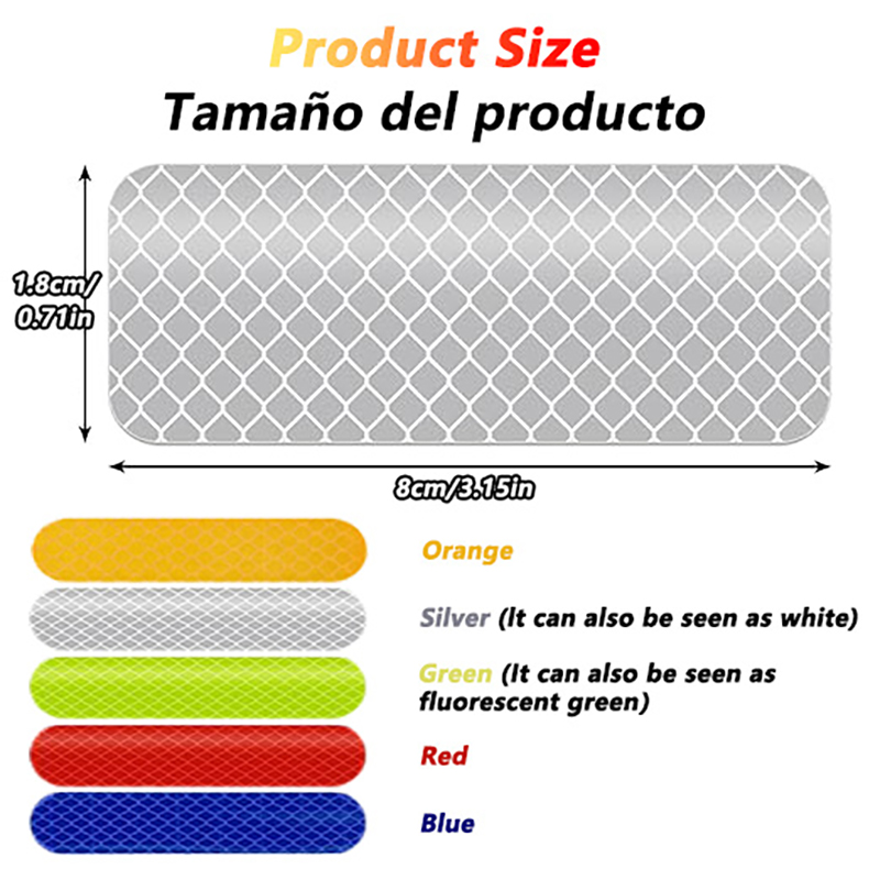 AliExpress 50/10PCS Helmet Safety Warning Reflective Stickers Strip Waterproof High Visibility Reflector Tape For Night Riding Walking Car, view 5