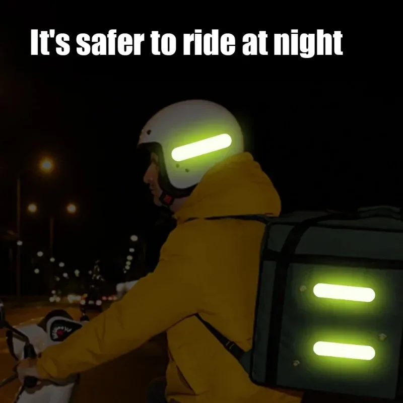 AliExpress 50/10PCS Helmet Safety Warning Reflective Stickers Strip Waterproof High Visibility Reflector Tape For Night Riding Walking Car, view 6
