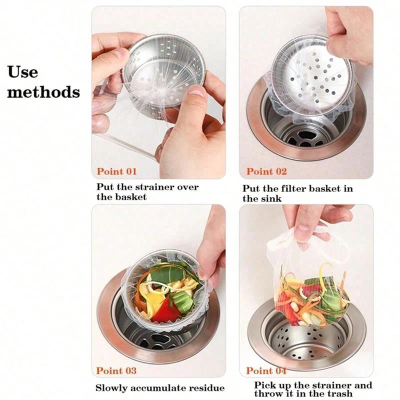 AliExpress Disposable Mesh Sink Strainer Bags (50-200 Pack), view 3