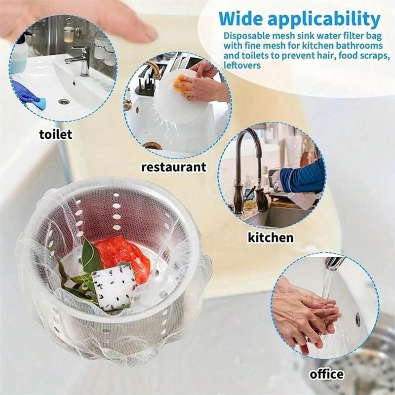 AliExpress Disposable Mesh Sink Strainer Bags (50-200 Pack), view 5