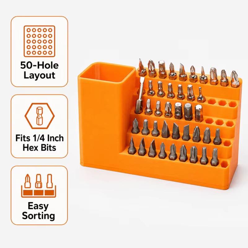 AliExpress 50-Hole Screwdriver Bit Holder with Tool Cup, view 4