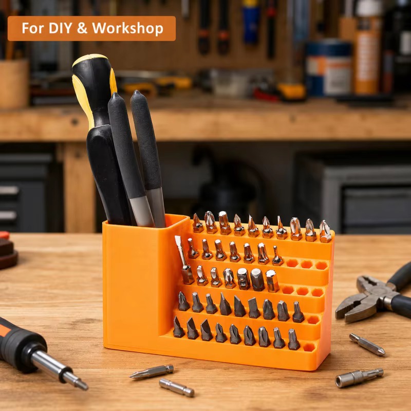 AliExpress 50-Hole Screwdriver Bit Holder with Tool Cup, view 6
