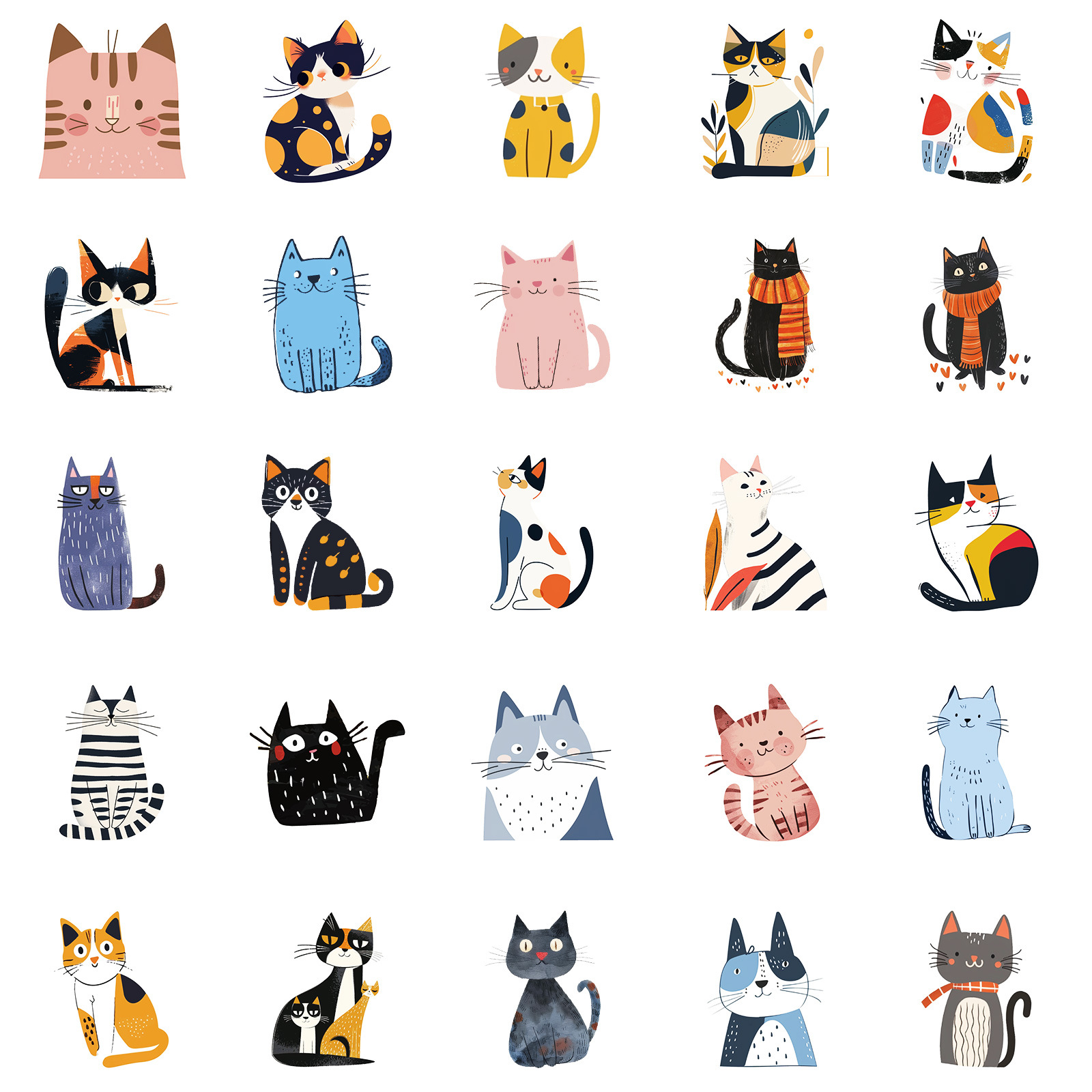 AliExpress 50 PCS Cartoon Cat Waterproof Stickers DIY Refrigerator Notebook Notebook Notebook Computer Water Cup Luggage Decoration, view 4