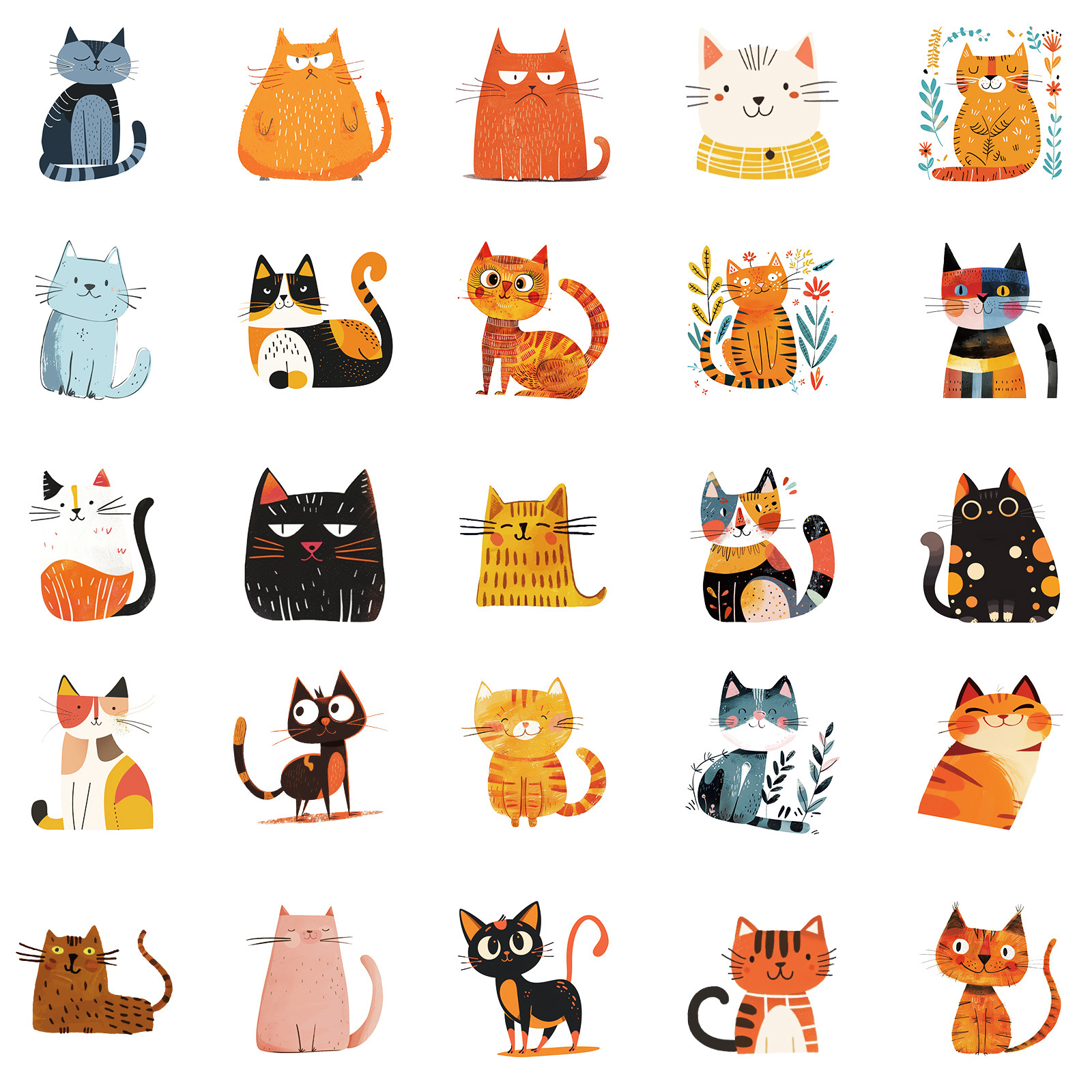 AliExpress 50 PCS Cartoon Cat Waterproof Stickers DIY Refrigerator Notebook Notebook Notebook Computer Water Cup Luggage Decoration, view 5