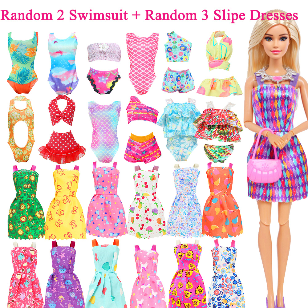 AliExpress 50 Pcs/Set Handmade Doll Clothes for 11.5'' Doll 2 Evening Gown Bikinis 3 Outfit 2 Mini Dress 10 Hangers 31 Accessories Kids Toy, view 4