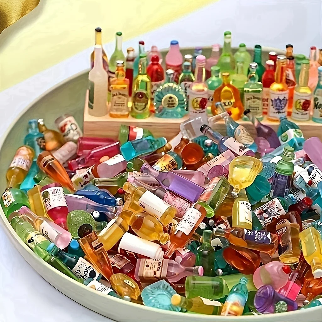 AliExpress 50-Piece Mini Drink Bottle Dollhouse Decorations