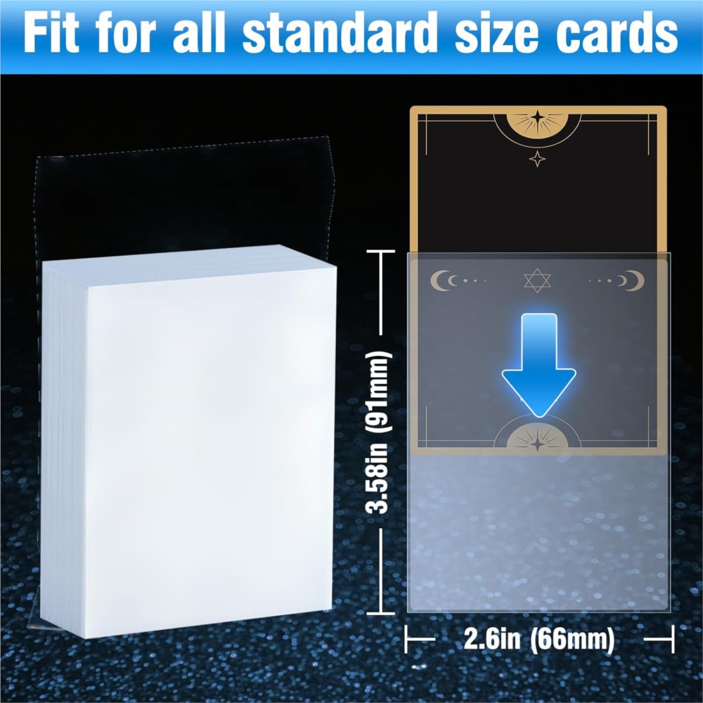 AliExpress 500 Counts Clear Penny Card Sleeves Plastic Soft Trading Card Protectors For Standard PTCG MTG Game Baseball Celeb Sports Card, view 3
