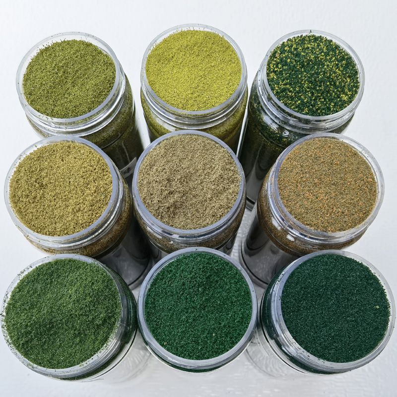 AliExpress 500ml/Bottle Simulation Tree Powder Model Turf Flock Lawn Nylon Grass Powder Train Building Miniature DIY Scene Making Material