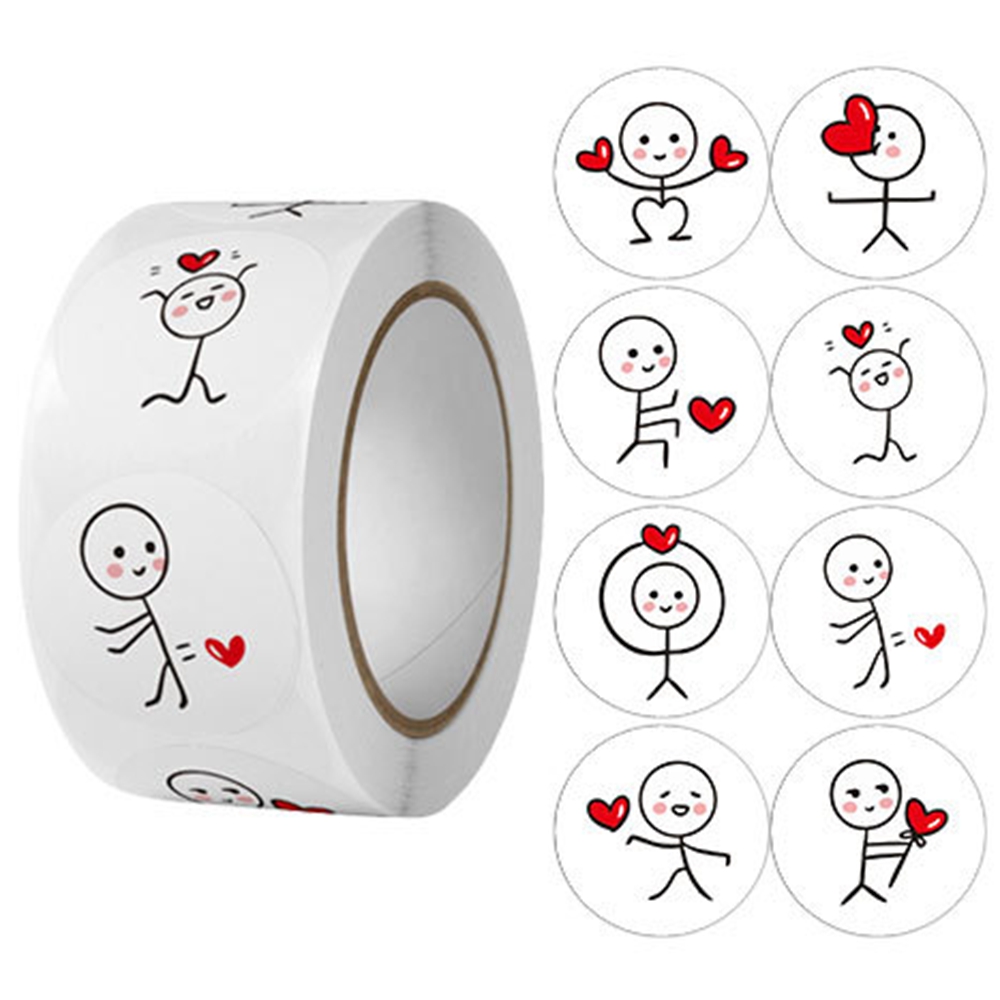 AliExpress 500pcs 20mm Cartoon Reward Sticker Roll Love Labels Valentine's Day Sticker for Wedding Gift Decor Envelope Sealing Scrapbooking