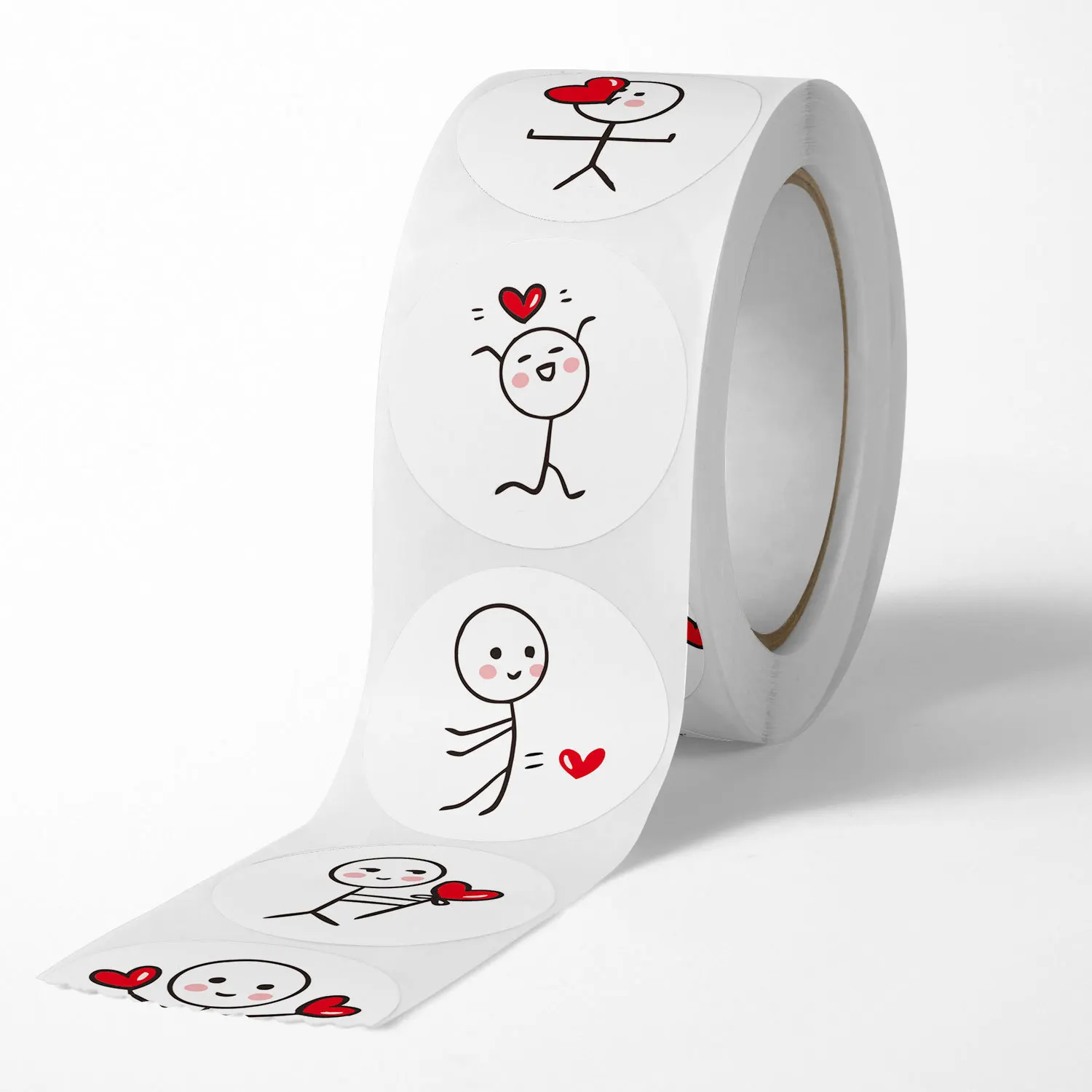 AliExpress 500pcs 20mm Cartoon Reward Sticker Roll Love Labels Valentine's Day Sticker for Wedding Gift Decor Envelope Sealing Scrapbooking, view 3
