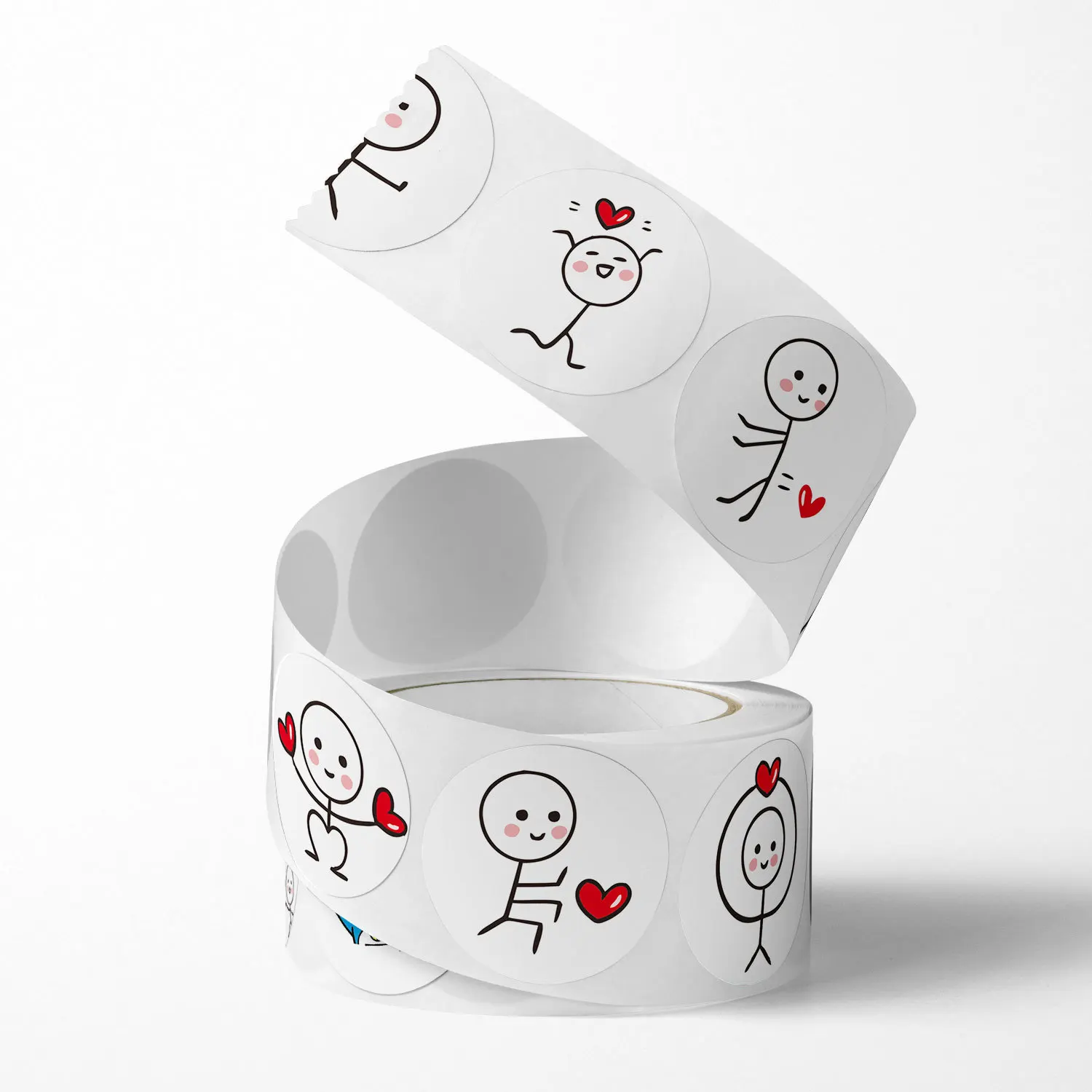 AliExpress 500pcs 20mm Cartoon Reward Sticker Roll Love Labels Valentine's Day Sticker for Wedding Gift Decor Envelope Sealing Scrapbooking, view 4