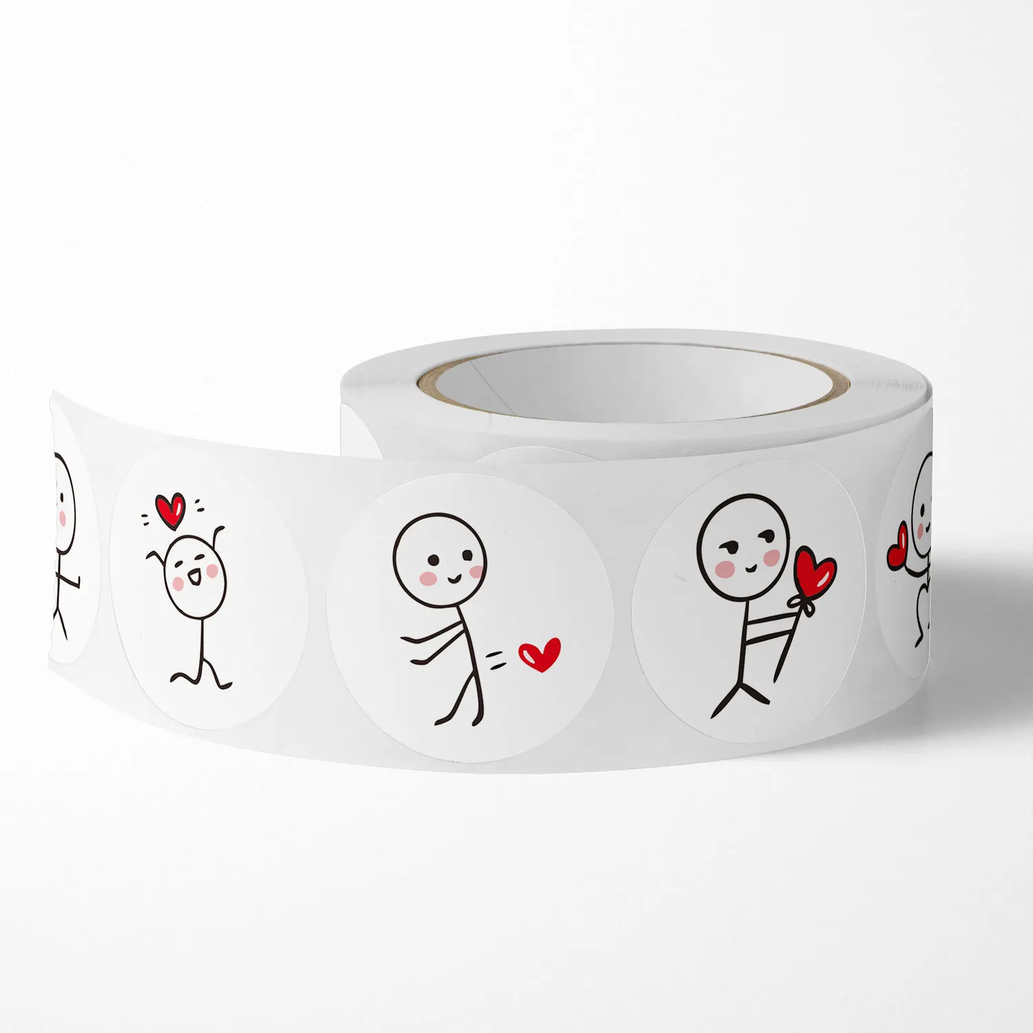 AliExpress 500pcs 20mm Cartoon Reward Sticker Roll Love Labels Valentine's Day Sticker for Wedding Gift Decor Envelope Sealing Scrapbooking, view 5
