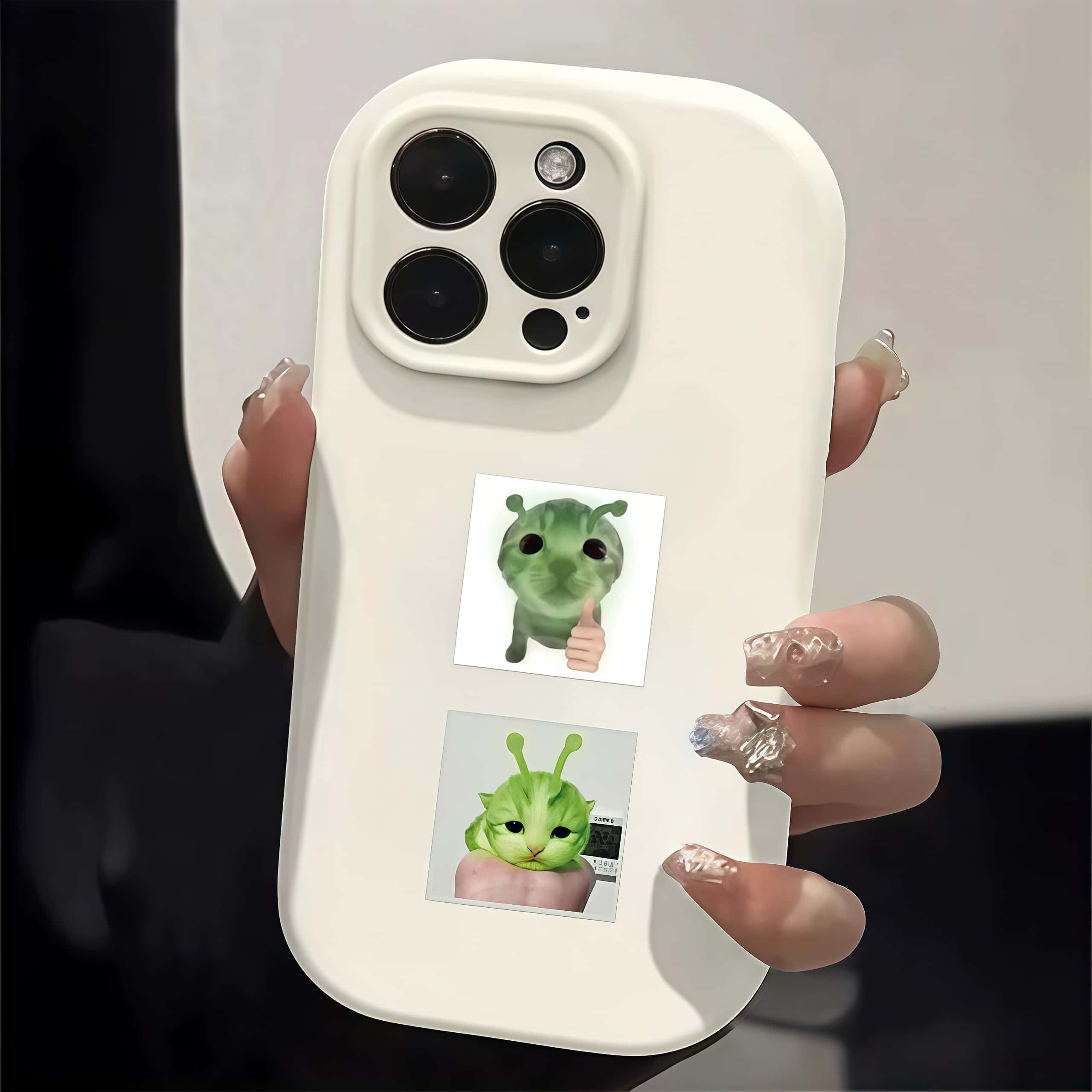 AliExpress 500Pcs Funny Alien Cat Stickers, Quirky Extraterrestrial Kitten Decals for DIY, Journal & Gift Embellishment, view 6