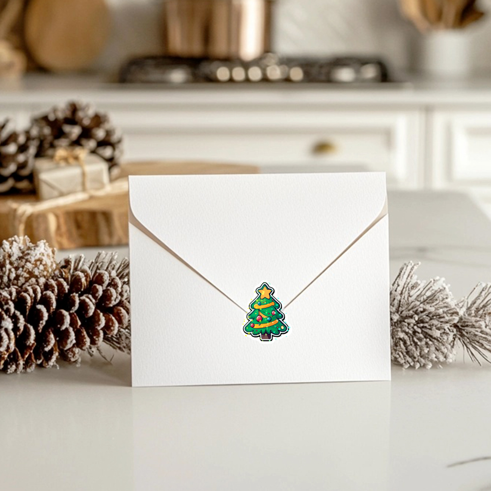 AliExpress 500pcs Laser Cartoon Christmas Stickers Christmas Gift Wrapping Label Sticker Reward Stickers Scrapbook Stationery,1", view 4