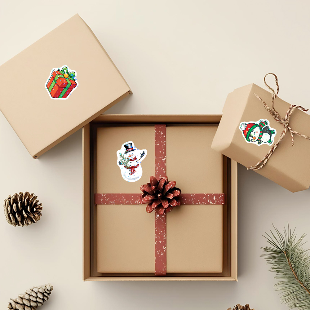 AliExpress 500pcs Laser Cartoon Christmas Stickers Christmas Gift Wrapping Label Sticker Reward Stickers Scrapbook Stationery,1", view 5