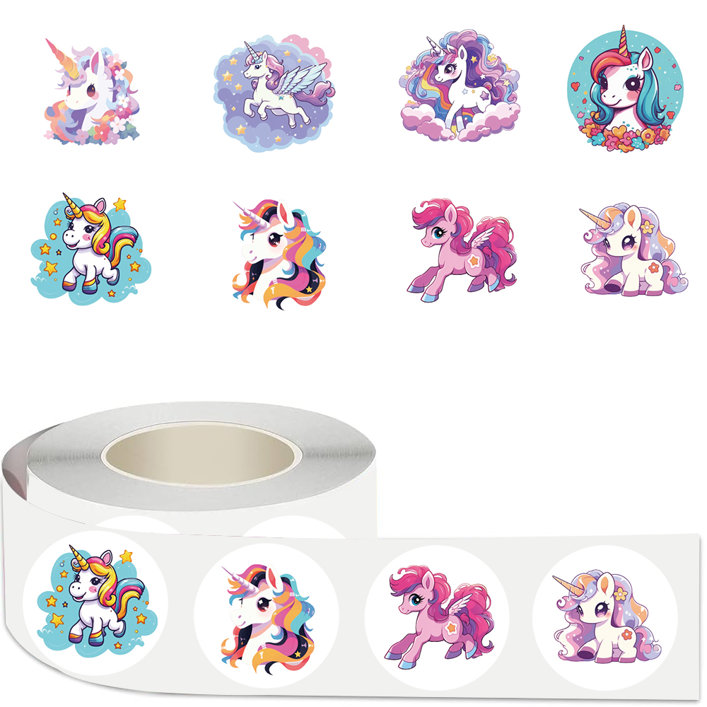 AliExpress 500PCS Reward Sticker Unicorn Animal Cute Pattern Animals Cartoon Stickers School Teacher Supplies Cute WaterproofSticker, view 2