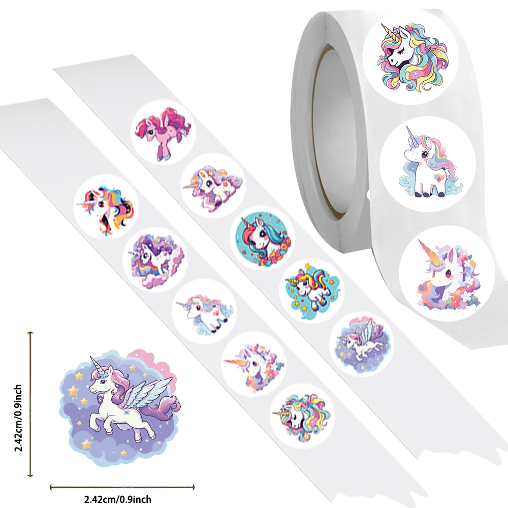 AliExpress 500PCS Reward Sticker Unicorn Animal Cute Pattern Animals Cartoon Stickers School Teacher Supplies Cute WaterproofSticker, view 3
