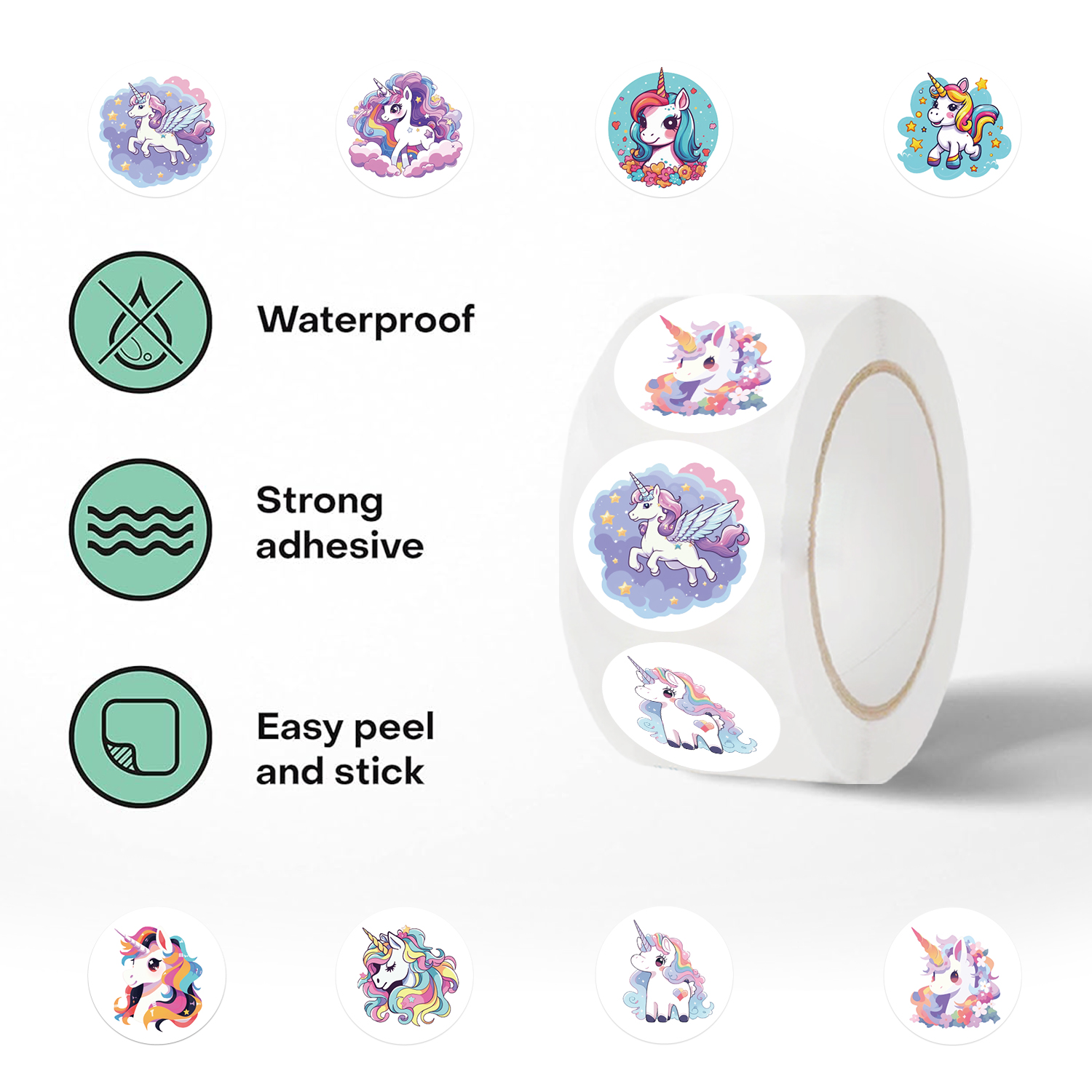 AliExpress 500PCS Reward Sticker Unicorn Animal Cute Pattern Animals Cartoon Stickers School Teacher Supplies Cute WaterproofSticker, view 6