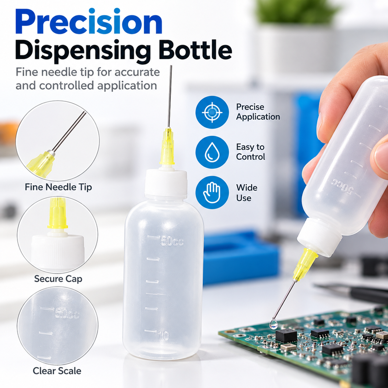 AliExpress 50ML Plastic Liquid Alcohol Bottle For Dispenser Rosin Solder Flux Paste For Phone PCB Cleaning Welding Repair Tools, view 2