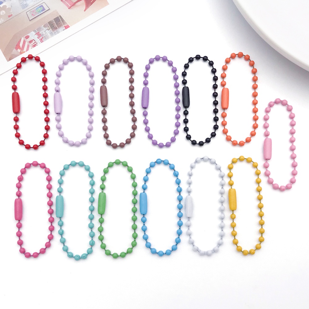 AliExpress 50-Piece Colorful Ball Bead Chains (10 cm)