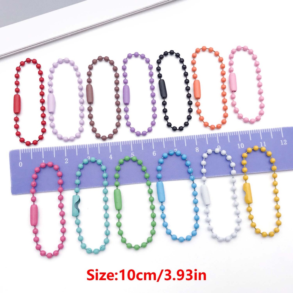 AliExpress 50-Piece Colorful Ball Bead Chains (10 cm), view 2